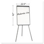 MasterVision Basic Tripod Melamine Presentation Easel, 22.5" x 42", White Surface, Black Plastic/Steel Frame View Product Image