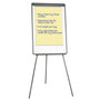MasterVision Basic Tripod Melamine Presentation Easel, 22.5" x 42", White Surface, Black Plastic/Steel Frame View Product Image