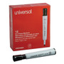 Universal Dry Erase Marker, Medium Bullet Tip, Black, Dozen (UNV43681) View Product Image