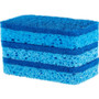 S.O.S. All Surface Scrubber Sponge, 2.5 x 4.5, 0.9" Thick, Dark Blue, 3/Pack, 8 Packs/Carton (CLO91028CT) View Product Image