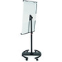 MasterVision 360 Multi-Use Mobile Magnetic Dry Erase Easel, 27 x 41, White Surface, Black Steel Frame (BVCEA4806156) View Product Image