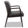 Alera Reception Lounge WL Series Guest Chair, 24.21" x 24.8" x 32.67", Black Seat, Black Back, Espresso Base View Product Image