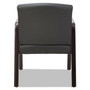 Alera Reception Lounge WL Series Guest Chair, 24.21" x 24.8" x 32.67", Black Seat, Black Back, Espresso Base (ALERL4319E) View Product Image