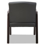 Alera Reception Lounge WL Series Guest Chair, 24.21" x 24.8" x 32.67", Black Seat, Black Back, Espresso Base View Product Image