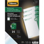 Fellowes Crystals Transparent Presentation Covers for Binding Systems, Clear, with Round Corners, 11.25 x 8.75, Unpunched, 25/Pack (FEL52309) View Product Image