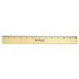 Westcott Wood Ruler with Single Metal Edge, Standard, 12" Long View Product Image