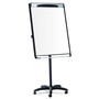 MasterVision Platinum Mobile Easel, 29" x 41", White Surface, Black Plastic Frame View Product Image