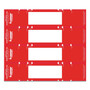 Tabbies File Pocket Handles, 9.63 x 2, Red/White, 4/Sheet, 12 Sheets/Pack View Product Image