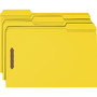 Smead Top Tab Colored Fastener Folders, 0.75" Expansion, 2 Fasteners, Legal Size, Yellow Exterior, 50/Box View Product Image