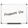MasterVision Value Lacquered Steel Magnetic Dry Erase Board, 48" x 36", White Surface, Satin Aluminum Frame View Product Image