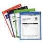 C-Line Heavy-Duty Super Heavyweight Plus Stitched Shop Ticket Holders, Clear/Assorted, 9 x 12, 20/Box View Product Image