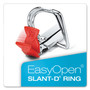 Cardinal FreeStand Easy Open Locking Slant-D Ring Binder, 3 Rings, 1" Capacity, 11 x 8.5, White (CRD43100) View Product Image