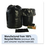 AbilityOne 8105015173668, SKILCRAFT Recycled Content Trash Can Liners, 60 gal, 1.5 mil, 38" x 58", Black/Brown, 20/Box Product Image 