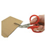 Westcott Stainless Steel Office Snips, 7" Long, 1.75" Cut Length, Red Offset Handle (ACM10098) View Product Image