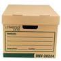 Universal Recycled Heavy-Duty Record Storage Box, Letter/Legal Files, Kraft/Green, 12/Carton View Product Image