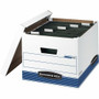 Bankers Box Hang'N'Stor File Storage Box - Internal Dimensions: 12.38" Width x 15.19" Depth x 10" Height - External Dimensions: 13" Width x 16" Depth x 10.5" Height - Media Size Supported: Letter, Legal - Lift-off Closure - Medium Duty Product Image 