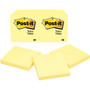 Post-it Notes Original Notepads - 3" Flag/Note Width x 3" Flag/Note Length - Square - 100 Sheets per Pad - Unruled - Canary Yellow Product Image 