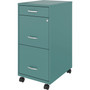 NuSparc Mobile File Cabinet - 14.2" Width x 18" Depth x 29.5" Height - (NPRVF318BMTL) Product Image 