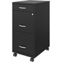 NuSparc Mobile File Cabinet - 14.2" Width x 18" Depth x 29.5" Height - (NPRVF318BMBK) Product Image 