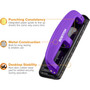 Bostitch 12-Sheet EZ Squeeze Three-Hole Punch, 9/32" Holes, Purple/Black View Product Image