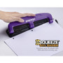 Bostitch 12-Sheet EZ Squeeze Three-Hole Punch, 9/32" Holes, Purple/Black View Product Image