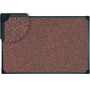 MasterVision Maya Series Techcork Board - 36" Board Height x 24" Board Width - Brown Rubber Surface - Self-healing - Black Aluminum Frame Product Image 