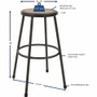 Lorell Metal Shop Stool - Wood, Medium Density Fiber (MDF) Seat Material - (LLR83082) View Product Image