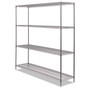 Alera BA Plus Wire Shelving Kit, Four-Shelf, 72w x 18d x 72h, Black Anthracite Plus (ALESW207218BA) View Product Image