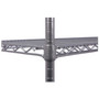 Alera BA Plus Wire Shelving Kit, Four-Shelf, 72w x 18d x 72h, Black Anthracite Plus View Product Image