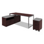 Alera Valencia Series Mobile Pedestal, Left or Right, 2-Drawers: Box/File, Legal/Letter, Mahogany, 15.88" x 19.13" x 22.88" (ALEVABFMY) View Product Image
