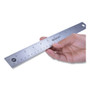 Westcott Stainless Steel Office Ruler With Non Slip Cork Base, Standard/Metric, 12" Long View Product Image