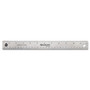 Westcott Stainless Steel Office Ruler With Non Slip Cork Base, Standard/Metric, 12" Long (ACM10415) View Product Image