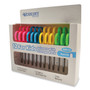 Westcott For Kids Scissors Teacher's Pack, Rounded Tip, 5" Long, 1.75" Cut Length, Straight Assorted Color Handles, 12/Pack View Product Image