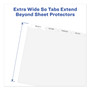 Avery Print and Apply Index Maker Clear Label Dividers, Extra Wide Tab, 5-Tab, White Tabs, 11.25 x 9.25, White, 5 Sets View Product Image