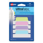 Avery Ultra Tabs Repositionable Tabs, Margin Tabs: 2.5" x 1", 1/5-Cut, Assorted Pastel Colors, 24/Pack (AVE74769) View Product Image