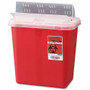 Covidien Sharps Medical Waste Container - 2 gal Capacity - 12.8" Height x 10.5" Width x 7.3" Depth - Red Product Image 