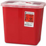Covidien Sharps Rotor Lid Container - 2 gal Capacity - 10" Height x 10.5" Width x 7.3" Depth - Red Product Image 