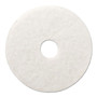 Boardwalk Polishing Floor Pads, 17" Diameter, White, 5/Carton (BWK4017WHI) View Product Image