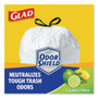 Glad ForceFlex Kitchen Drawstring Trash Bags, 13 gal, Gain Original Scent, 24" x 27.38", White, 80 Bags/Box, 3 Boxes/Carton View Product Image