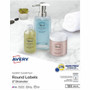 Avery Print-to-the-Edge Glossy Round Labels - Waterproof - x 2" Diameter - Permanent Adhesive - Round - Inkjet, Laser Product Image 