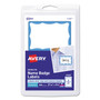 Avery Printable Adhesive Name Badges, 3.38 x 2.33, Blue Border, 100/Pack (AVE5144) View Product Image