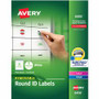 Avery Multiuse Removable Labels - 1" Diameter - Removable Adhesive - Round - Inkjet, Laser - White Product Image 
