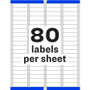Avery White Address Labels w/ Sure Feed Technology for Laser Printers, Laser Printers, 0.5 x 1.75, White, 80/Sheet, 250 Sheets/Box View Product Image