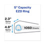 Avery Heavy-Duty View Binder with DuraHinge and Locking One Touch EZD Rings, 3 Rings, 5" Capacity, 11 x 8.5, Black View Product Image