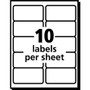 Avery Matte Clear Easy Peel Mailing Labels w/ Sure Feed Technology, Inkjet Printers, 2 x 4, Clear, 10/Sheet, 25 Sheets/Pack (AVE8663) View Product Image
