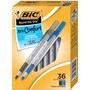 BIC Round Stic Grip Xtra Comfort Ballpoint Pen Value Pack, Easy-Glide, Stick, Medium 1.2mm, Assorted Ink and Barrel Colors, 36/PK View Product Image