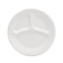 Dart Concorde Foam Plate, 3-Compartment Plate, 9" dia, White, 125/Pack, 4 Packs/Carton View Product Image