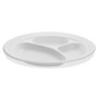 Dart Concorde Foam Plate, 3-Compartment Plate, 9" dia, White, 125/Pack, 4 Packs/Carton View Product Image
