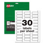 Avery PermaTrack Durable White Asset Tag Labels, Laser Printers, 0.75 x 2, White, 30/Sheet, 8 Sheets/Pack View Product Image