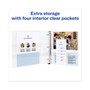 Avery Heavy-Duty View Binder with DuraHinge and One Touch EZD Rings, 3 Rings, 1.5" Capacity, 11 x 8.5, White View Product Image